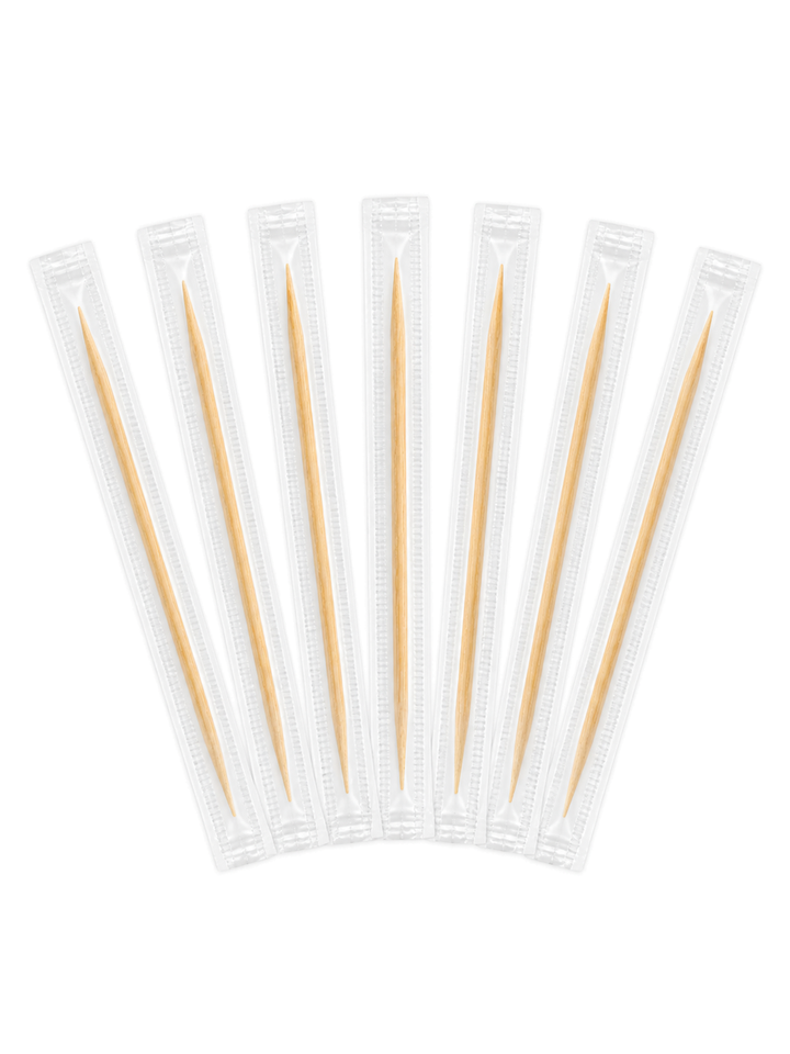 Clear-Wrapped Toothpicks, 100 Count — White background hero (1 of 8)