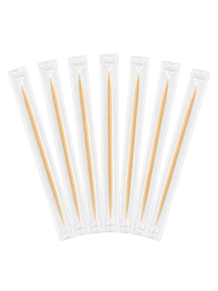 Clear-Wrapped Toothpicks, 100 Count — White background hero (1 of 8)