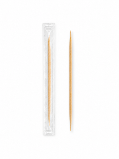 Clear-Wrapped Toothpicks, 100 Count — White background hero