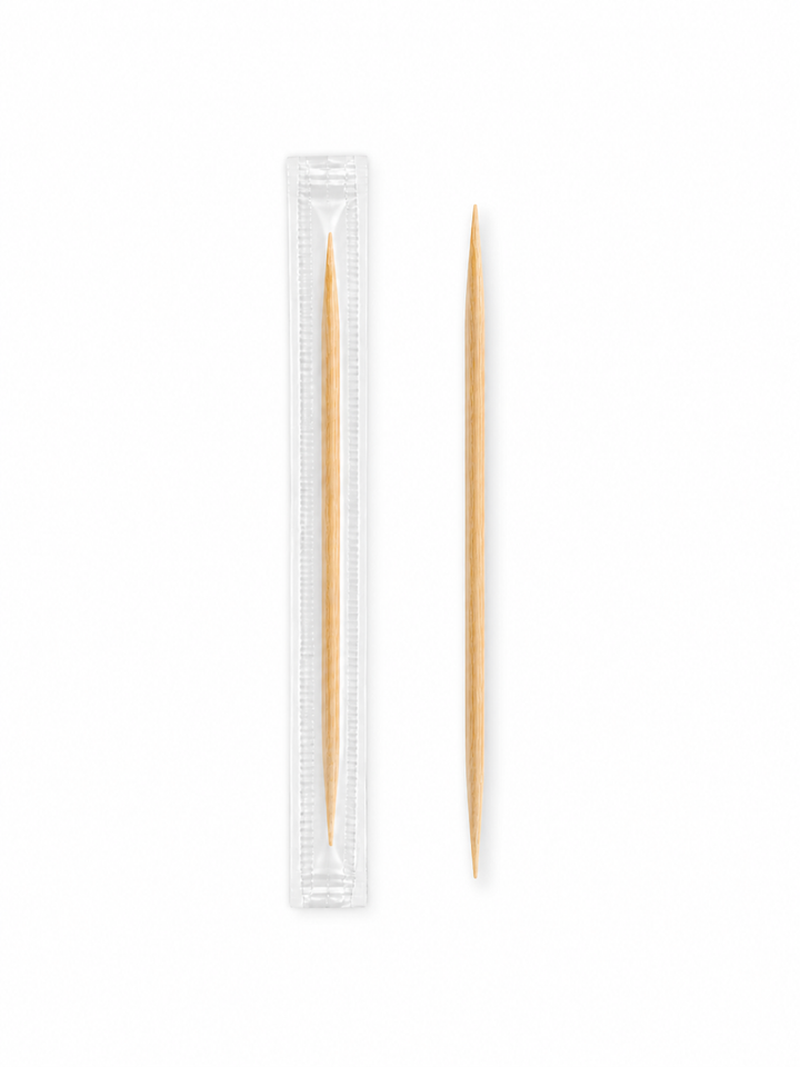 Clear-Wrapped Toothpicks, 100 Count — White background hero