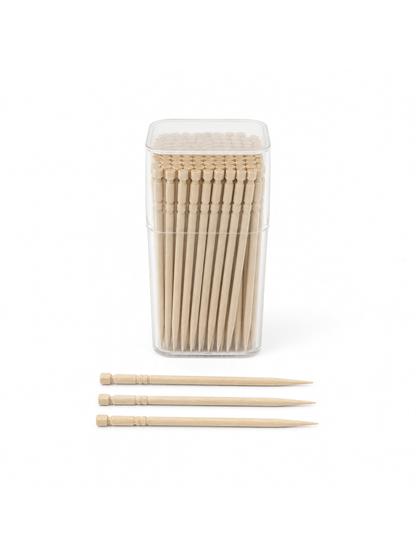 Carved Wood Picks, 100 Count — White background hero (1 of 8)