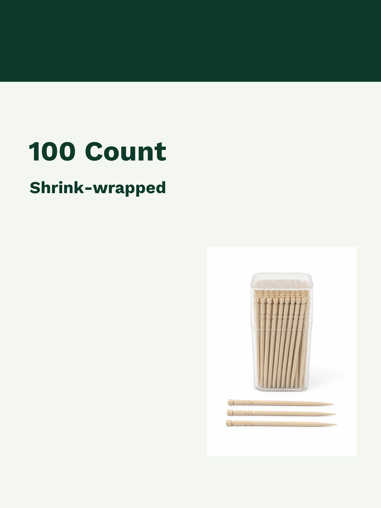 Carved Wood Picks, 100 Count — Pack facts (8 of 8)