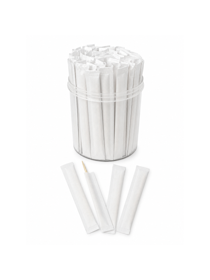Plain Paper-Wrapped Bamboo Picks, 100 Count — White background hero (1 of 8)