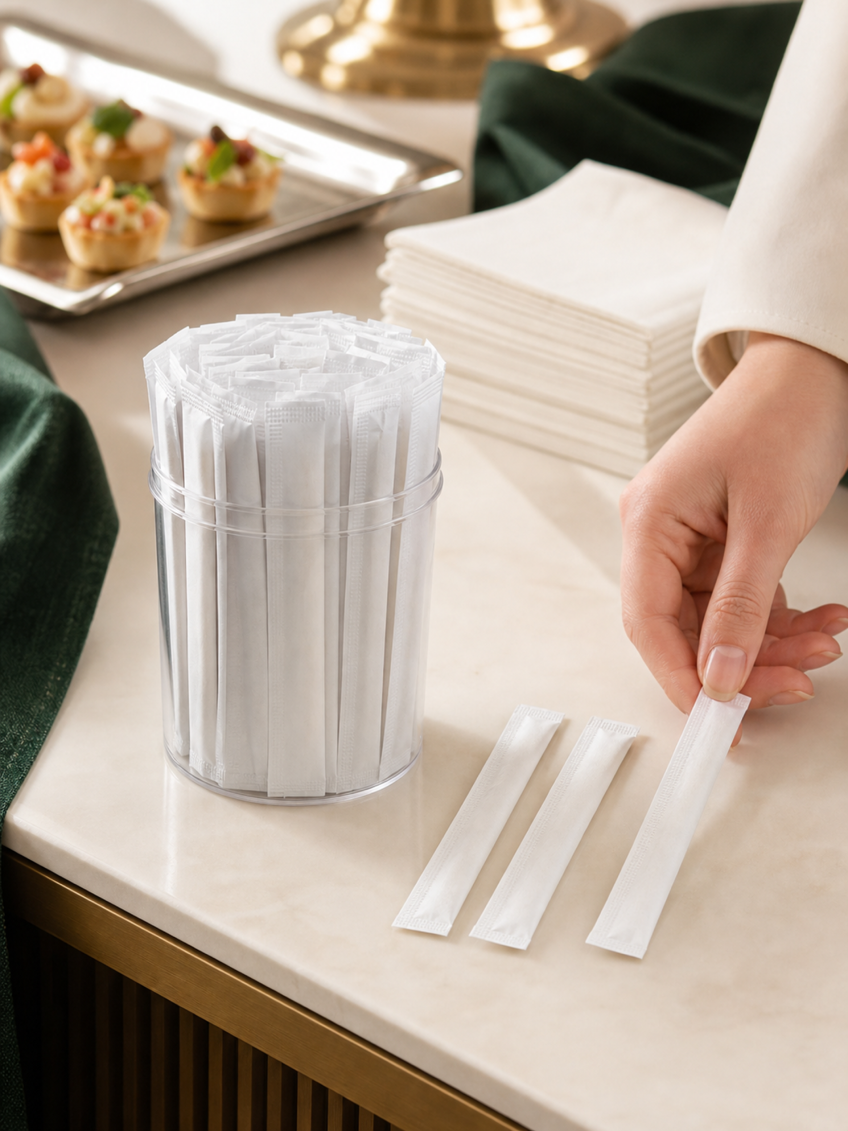 Plain Paper-Wrapped Bamboo Picks, 100 Count — B2B service scene (7 of 8)