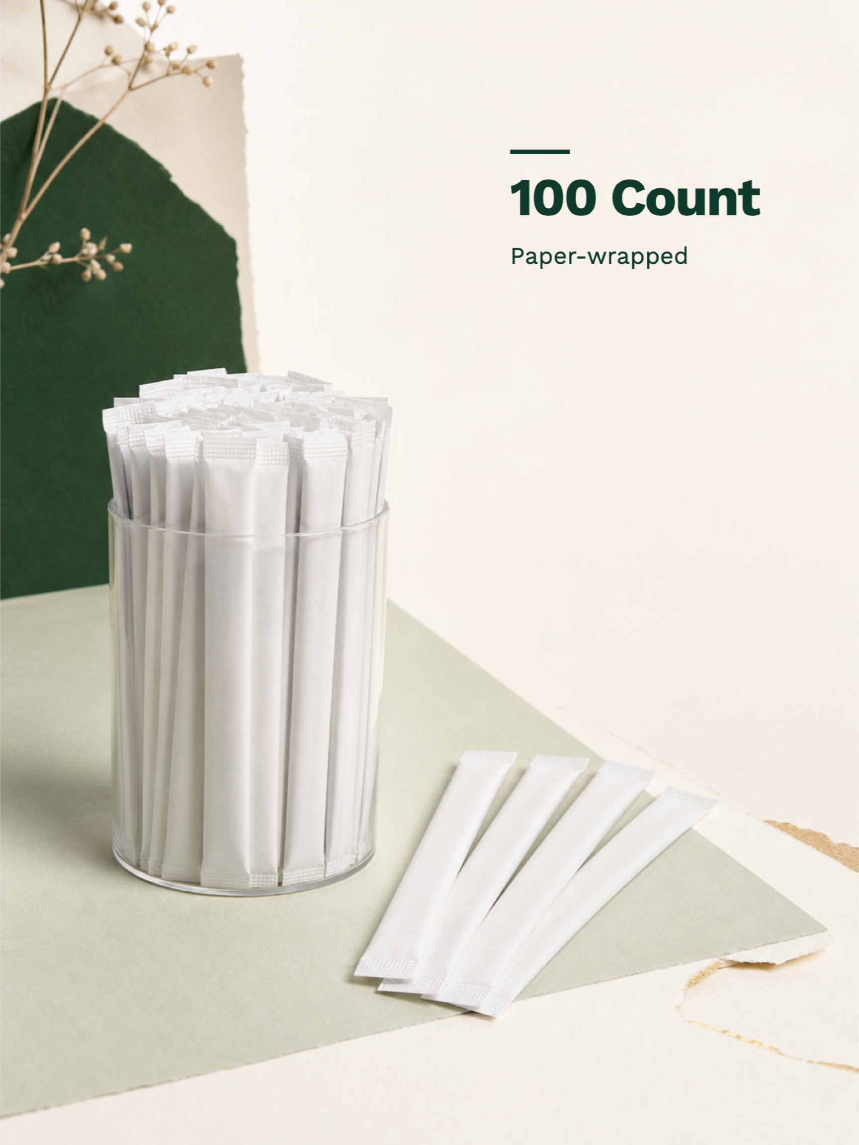 Plain Paper-Wrapped Bamboo Picks, 100 Count — Pack facts (8 of 8)