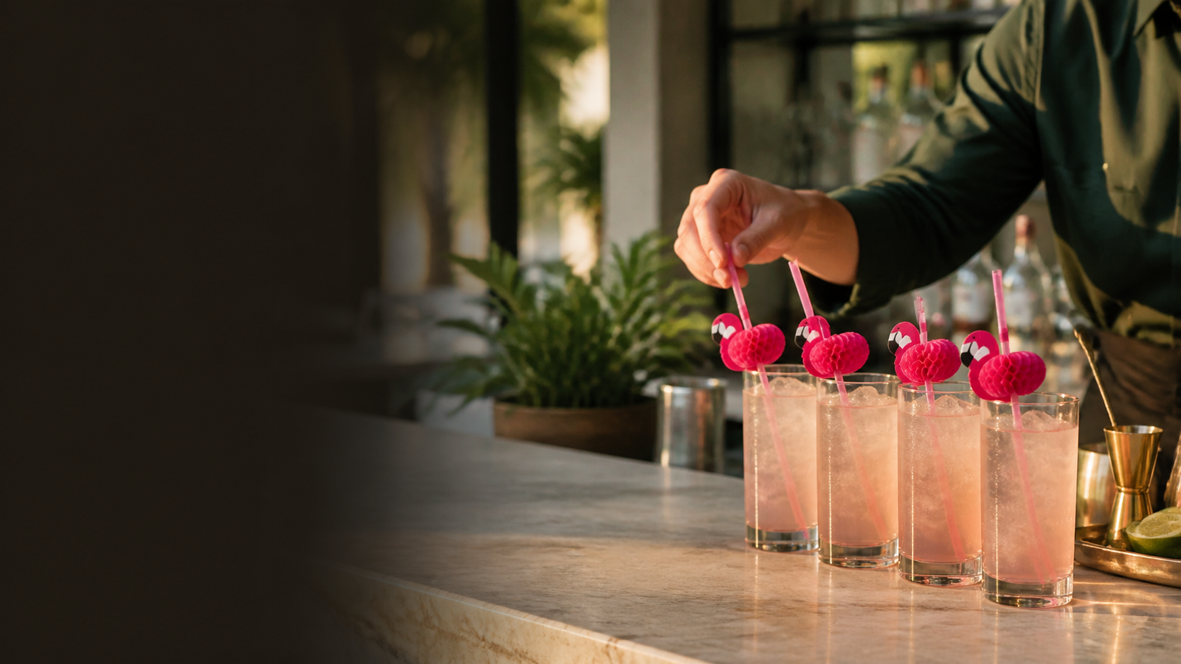 Sample fictional customer story: beverage service