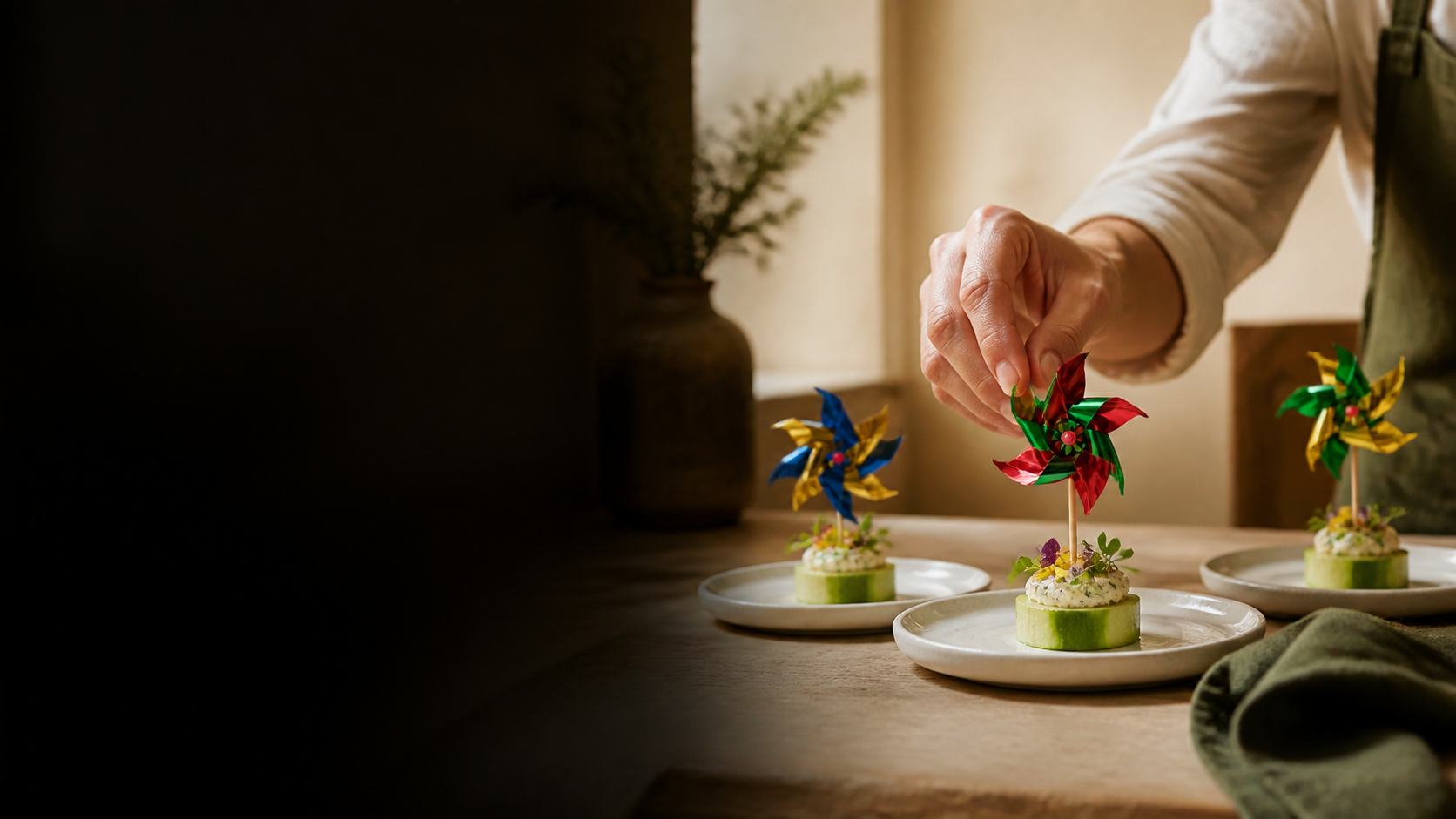 Sample fictional customer story: themed menu