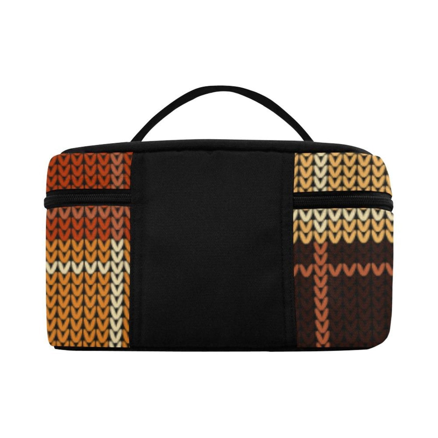 Cosmetic Bag, Checker - Brown Travel Case