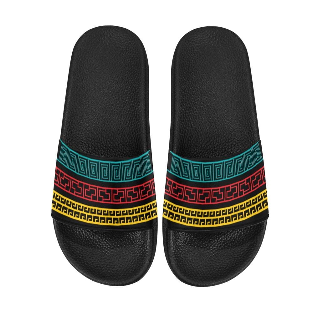 Mens Slide Sandals, Multicolor Print