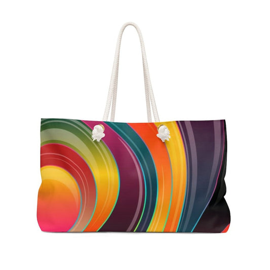 Weekender Tote Bag, Swirl Multicolor Illustration