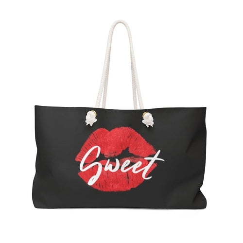 Weekender Tote Bag, Red Sweet Lips Kiss