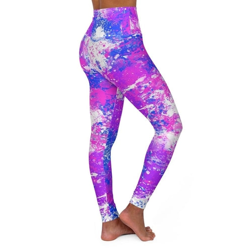 Women's High-waist Fitness Legging Yoga Pants, Pink Blue Pastel